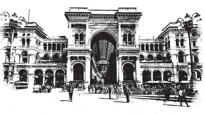 Illustration of a building in Milan